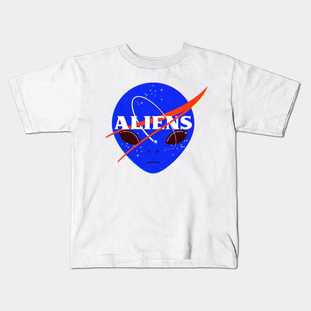 aliens spce program Kids T-Shirt by sebasebi